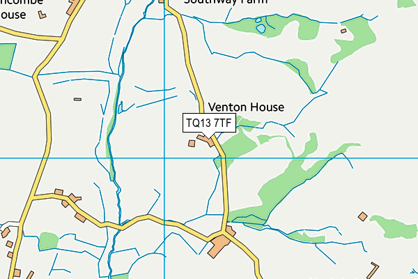 TQ13 7TF map - OS VectorMap District (Ordnance Survey)
