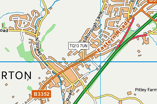 TQ13 7UN map - OS VectorMap District (Ordnance Survey)