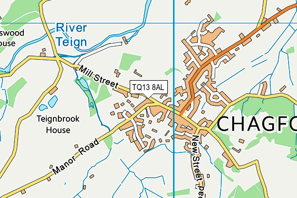 TQ13 8AL map - OS VectorMap District (Ordnance Survey)