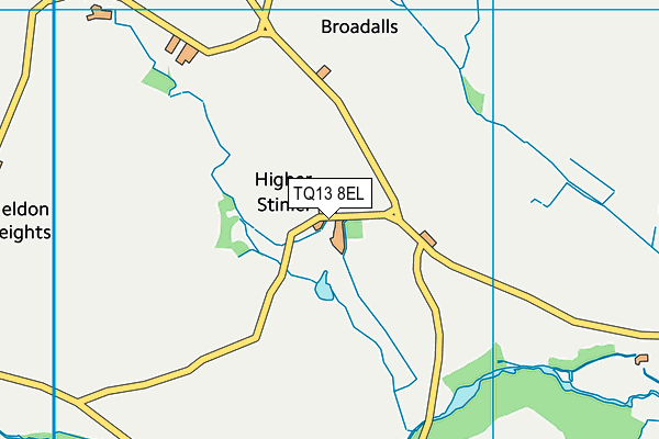 TQ13 8EL map - OS VectorMap District (Ordnance Survey)