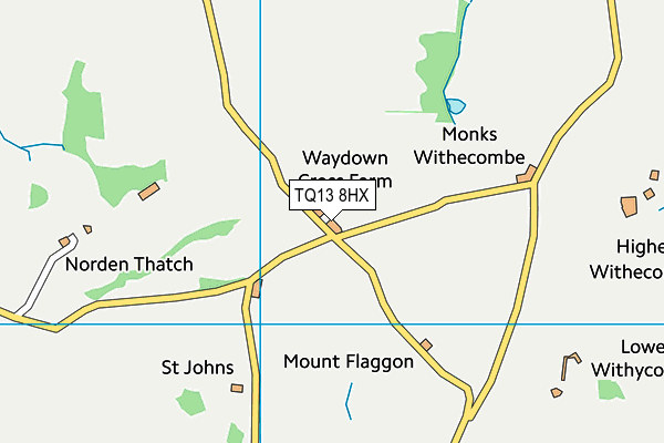 TQ13 8HX map - OS VectorMap District (Ordnance Survey)