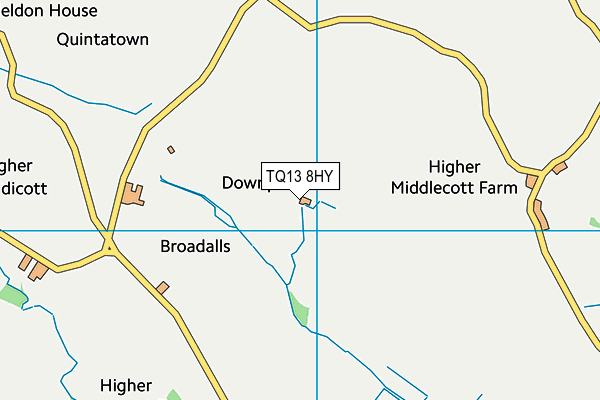 TQ13 8HY map - OS VectorMap District (Ordnance Survey)