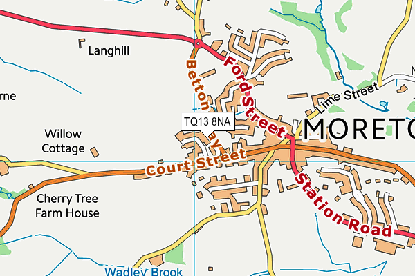 Moretonhampstead Primary School map (TQ13 8NA) - OS VectorMap District (Ordnance Survey)