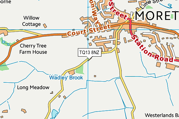 Morehampstead Sports & Community Centre  map (TQ13 8NZ) - OS VectorMap District (Ordnance Survey)