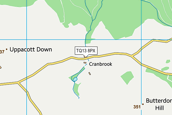 TQ13 8PX map - OS VectorMap District (Ordnance Survey)