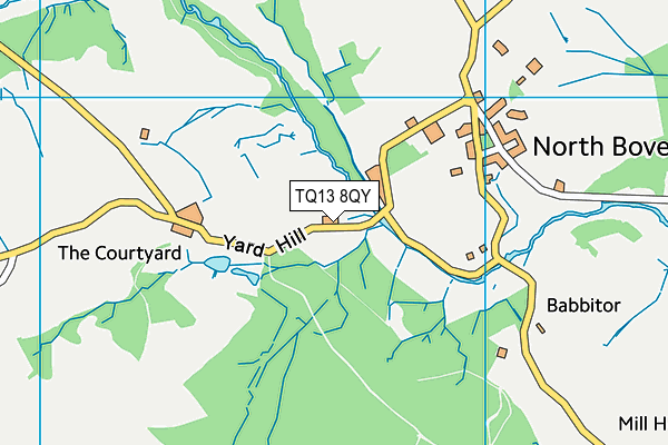 TQ13 8QY map - OS VectorMap District (Ordnance Survey)