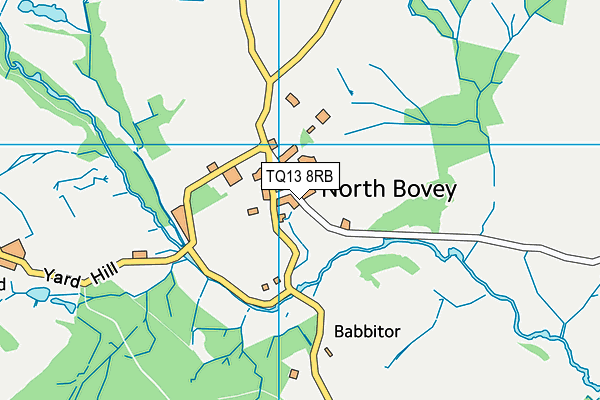 TQ13 8RB map - OS VectorMap District (Ordnance Survey)