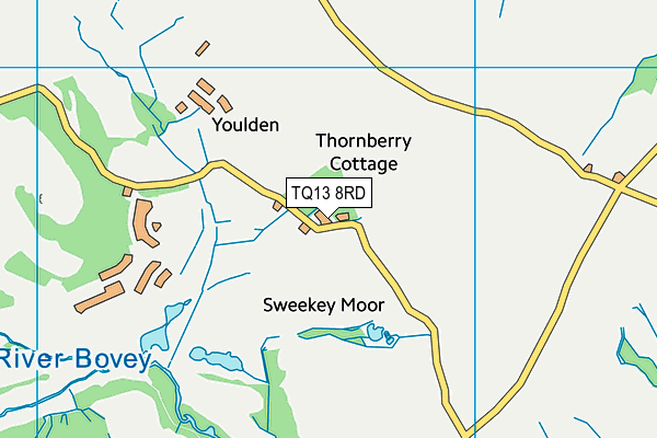 TQ13 8RD map - OS VectorMap District (Ordnance Survey)