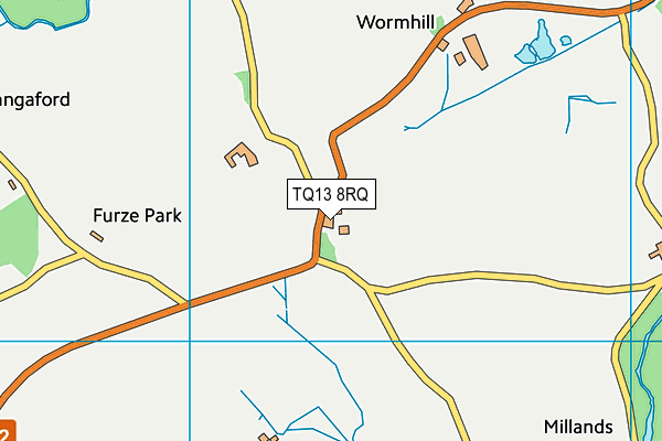 TQ13 8RQ map - OS VectorMap District (Ordnance Survey)