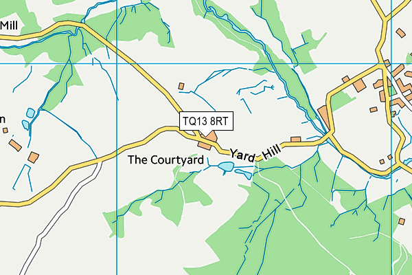 TQ13 8RT map - OS VectorMap District (Ordnance Survey)
