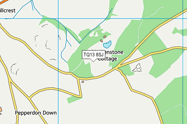 TQ13 8SJ map - OS VectorMap District (Ordnance Survey)