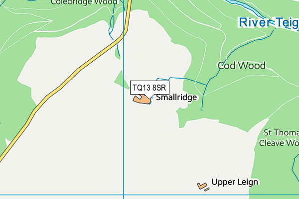 TQ13 8SR map - OS VectorMap District (Ordnance Survey)