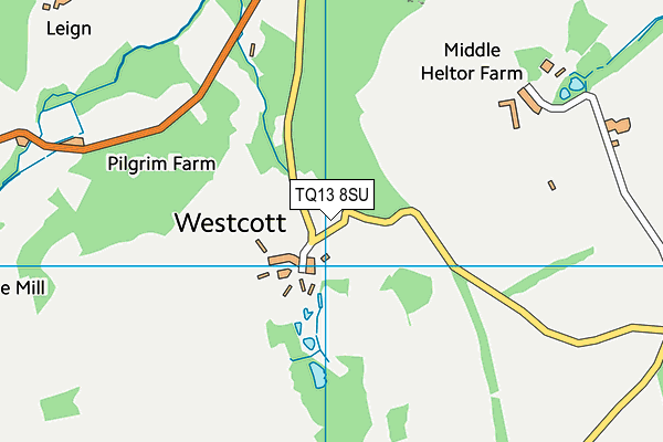 TQ13 8SU map - OS VectorMap District (Ordnance Survey)