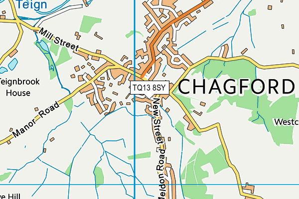 TQ13 8SY map - OS VectorMap District (Ordnance Survey)