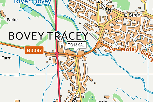 TQ13 9AL map - OS VectorMap District (Ordnance Survey)