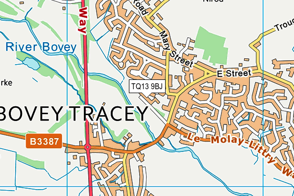TQ13 9BJ map - OS VectorMap District (Ordnance Survey)