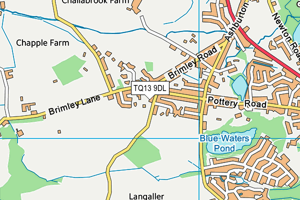 TQ13 9DL map - OS VectorMap District (Ordnance Survey)