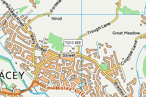 TQ13 9EE map - OS VectorMap District (Ordnance Survey)