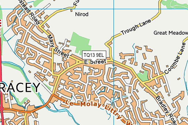 TQ13 9EL map - OS VectorMap District (Ordnance Survey)