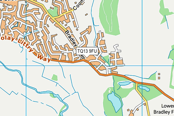TQ13 9FU map - OS VectorMap District (Ordnance Survey)