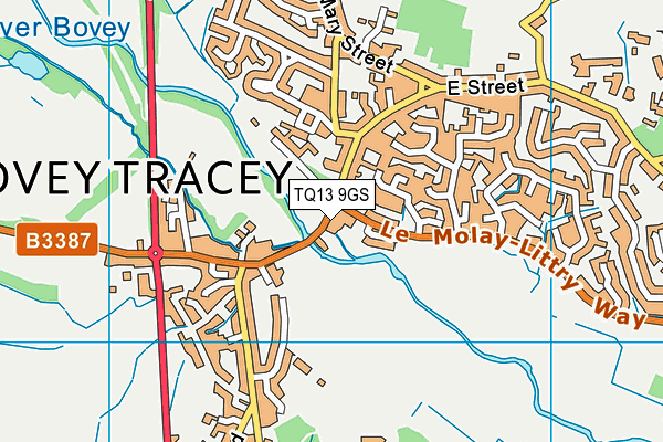 TQ13 9GS map - OS VectorMap District (Ordnance Survey)
