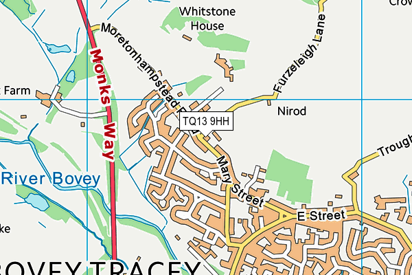 TQ13 9HH map - OS VectorMap District (Ordnance Survey)