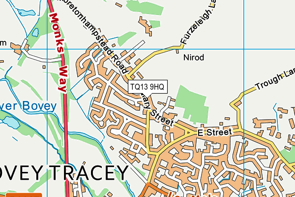 TQ13 9HQ map - OS VectorMap District (Ordnance Survey)