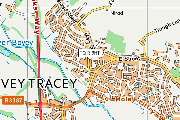 TQ13 9HT map - OS VectorMap District (Ordnance Survey)