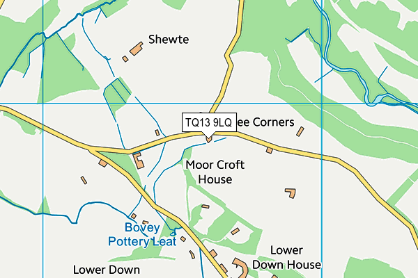 TQ13 9LQ map - OS VectorMap District (Ordnance Survey)