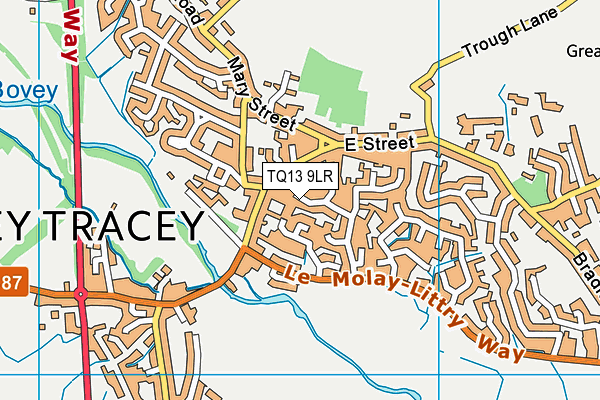 TQ13 9LR map - OS VectorMap District (Ordnance Survey)