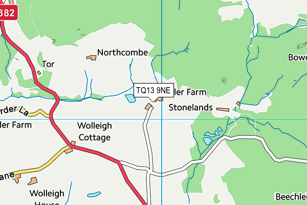 TQ13 9NE map - OS VectorMap District (Ordnance Survey)