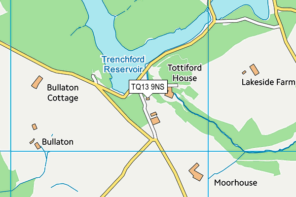 TQ13 9NS map - OS VectorMap District (Ordnance Survey)
