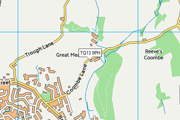 TQ13 9PH map - OS VectorMap District (Ordnance Survey)