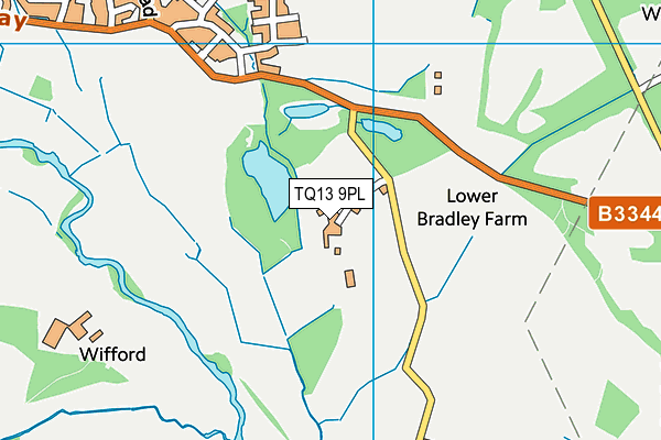 TQ13 9PL map - OS VectorMap District (Ordnance Survey)