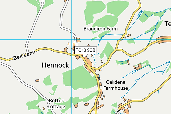 Hennock Community Primary School map (TQ13 9QB) - OS VectorMap District (Ordnance Survey)