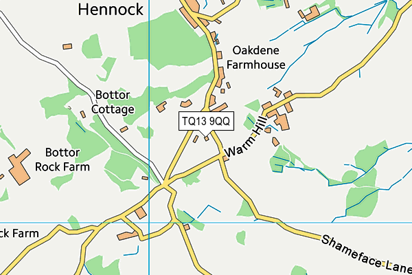 TQ13 9QQ map - OS VectorMap District (Ordnance Survey)