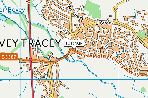 TQ13 9QR map - OS VectorMap District (Ordnance Survey)