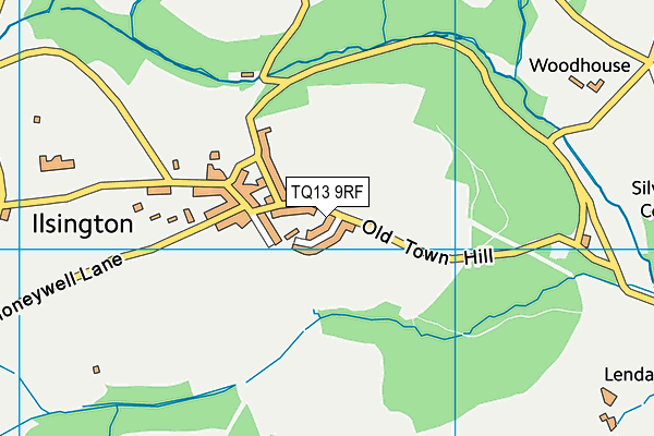 TQ13 9RF map - OS VectorMap District (Ordnance Survey)