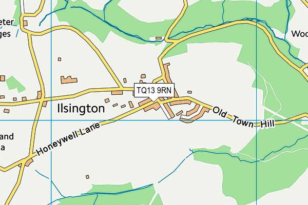 TQ13 9RN map - OS VectorMap District (Ordnance Survey)