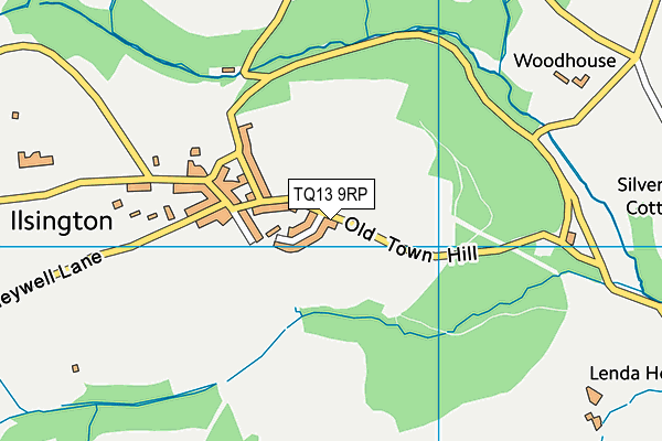 TQ13 9RP map - OS VectorMap District (Ordnance Survey)