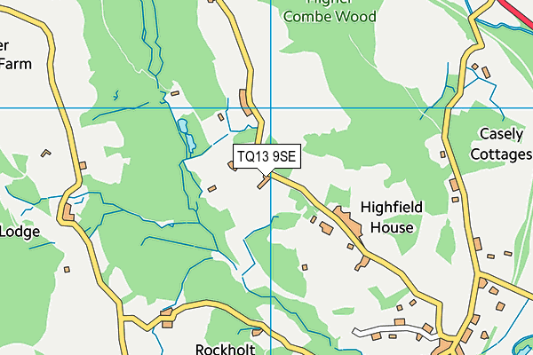 TQ13 9SE map - OS VectorMap District (Ordnance Survey)