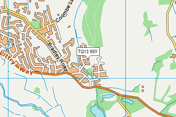 TQ13 9SY map - OS VectorMap District (Ordnance Survey)
