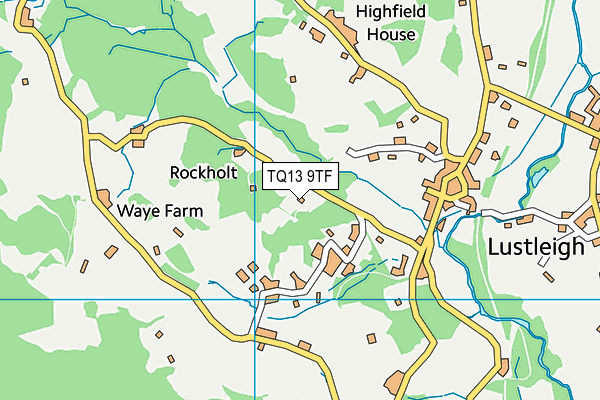TQ13 9TF map - OS VectorMap District (Ordnance Survey)