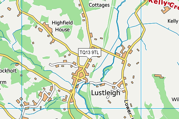 Lustleigh Cricket Field map (TQ13 9TL) - OS VectorMap District (Ordnance Survey)