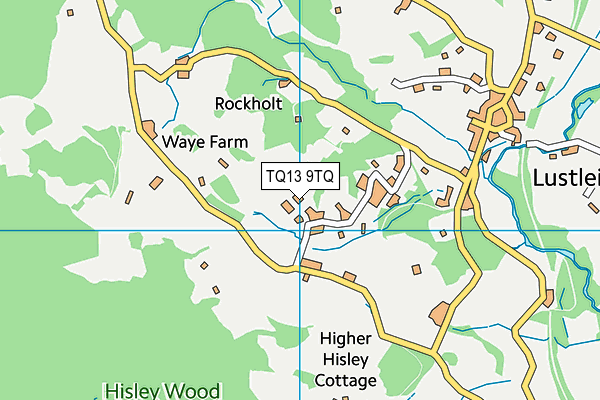 TQ13 9TQ map - OS VectorMap District (Ordnance Survey)