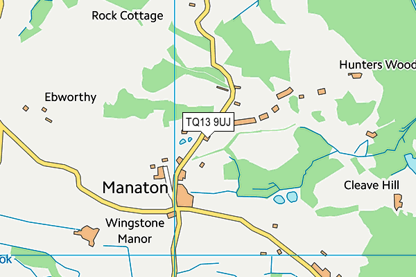 TQ13 9UJ map - OS VectorMap District (Ordnance Survey)