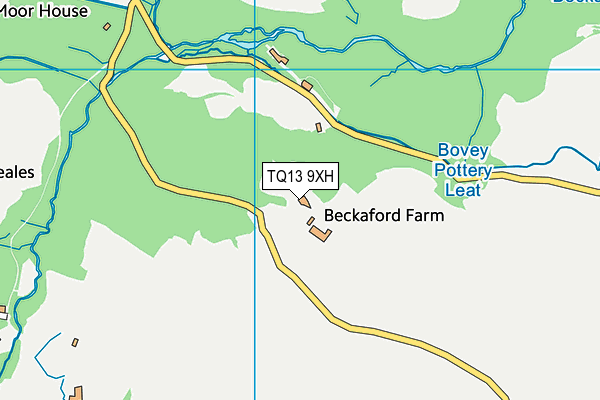 TQ13 9XH map - OS VectorMap District (Ordnance Survey)