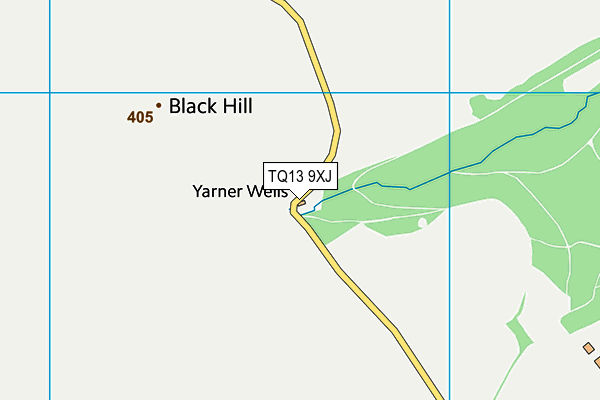 TQ13 9XJ map - OS VectorMap District (Ordnance Survey)