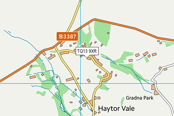 TQ13 9XR map - OS VectorMap District (Ordnance Survey)