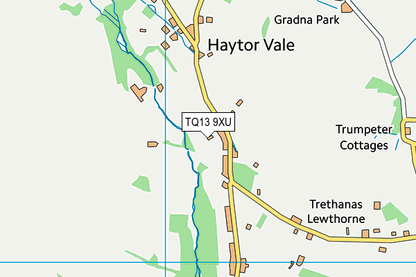 TQ13 9XU map - OS VectorMap District (Ordnance Survey)